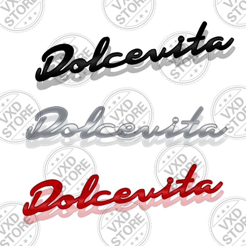 Car Accessories Bali - Emblème 3D Dolcevita en métal, autocollant