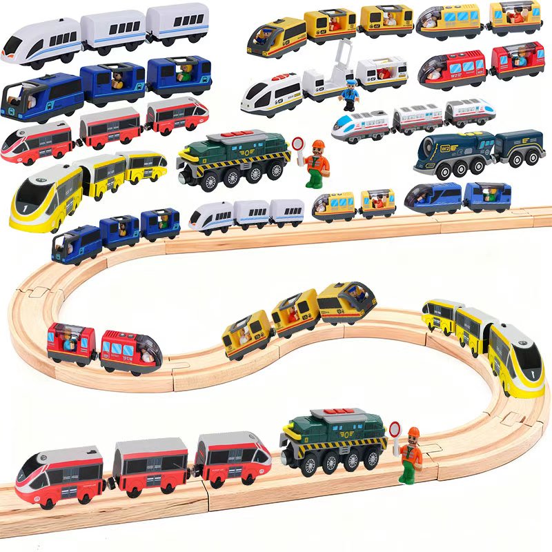 Car Accessories Xmas Gifts - Locomotive de Train ferroviaire en bois,