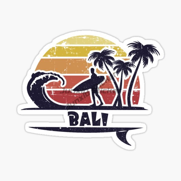 Car Accessories Bali - Autocollant de voiture en vinyle imperméable,