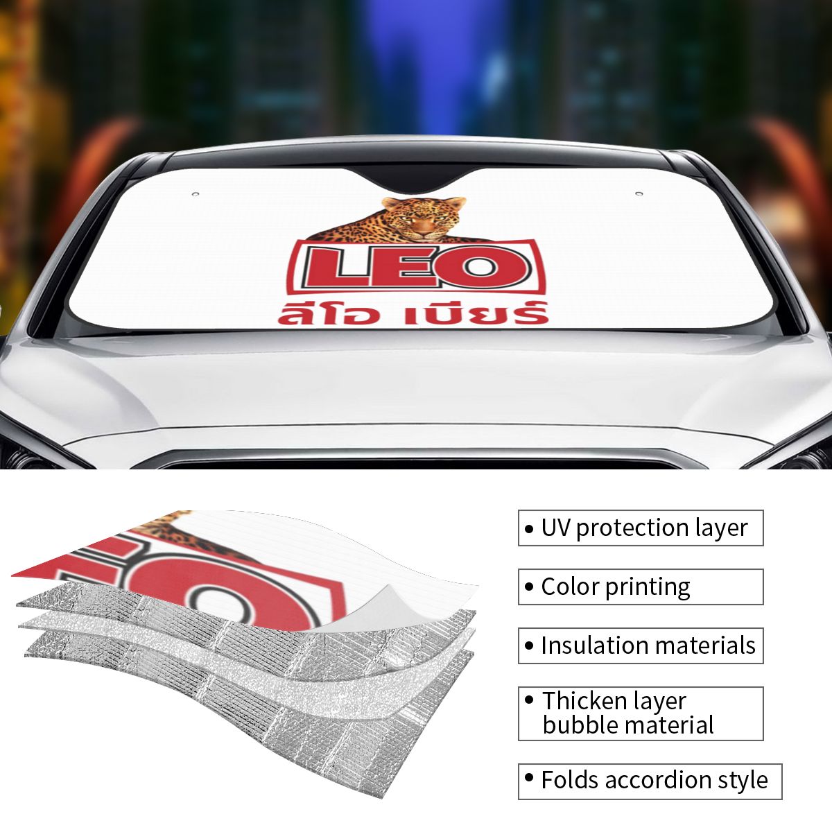 Leo Beer Bangkok pare-soleil p - Car Accessories Bangkok avis et prix