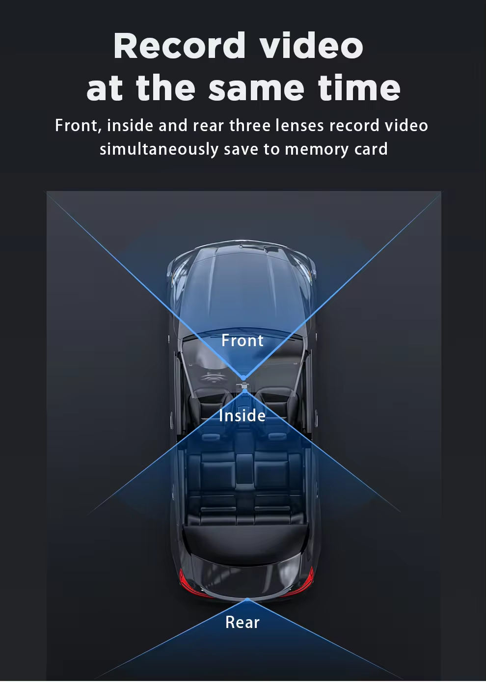 Caméra embarquée 2K avec 3 cam - Car Dash Cam avis et prix