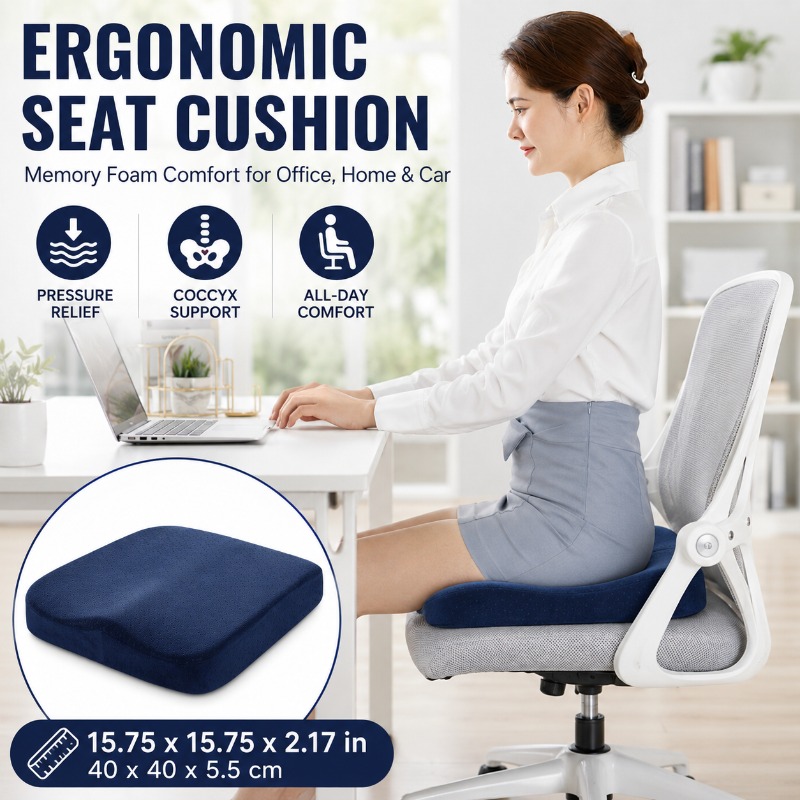 Coussin de chaise en mousse à  - Car Seat Cushion Memory Foam avis et prix