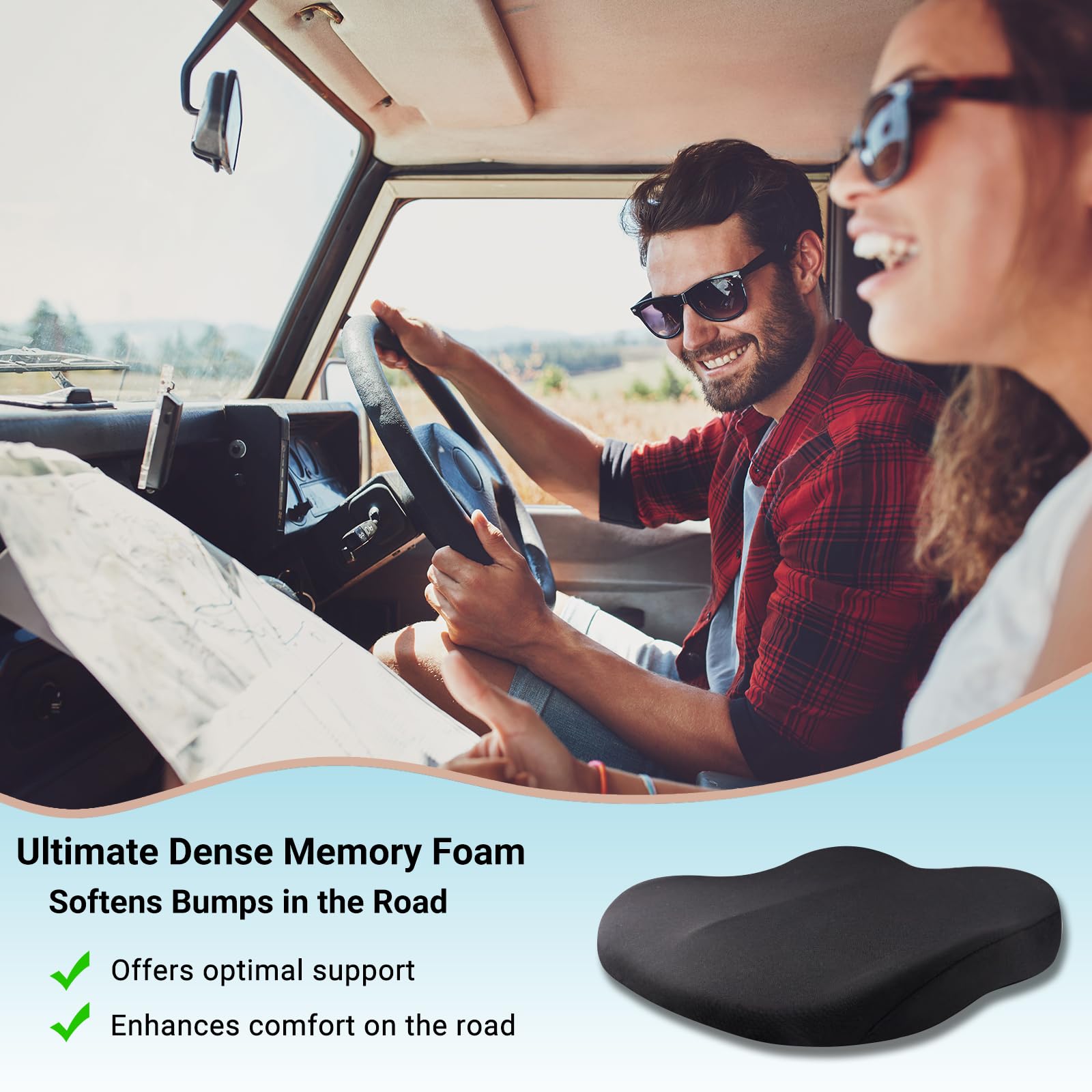Coussin de soutien à rebond le - Car Seat Cushion Memory Foam avis et prix