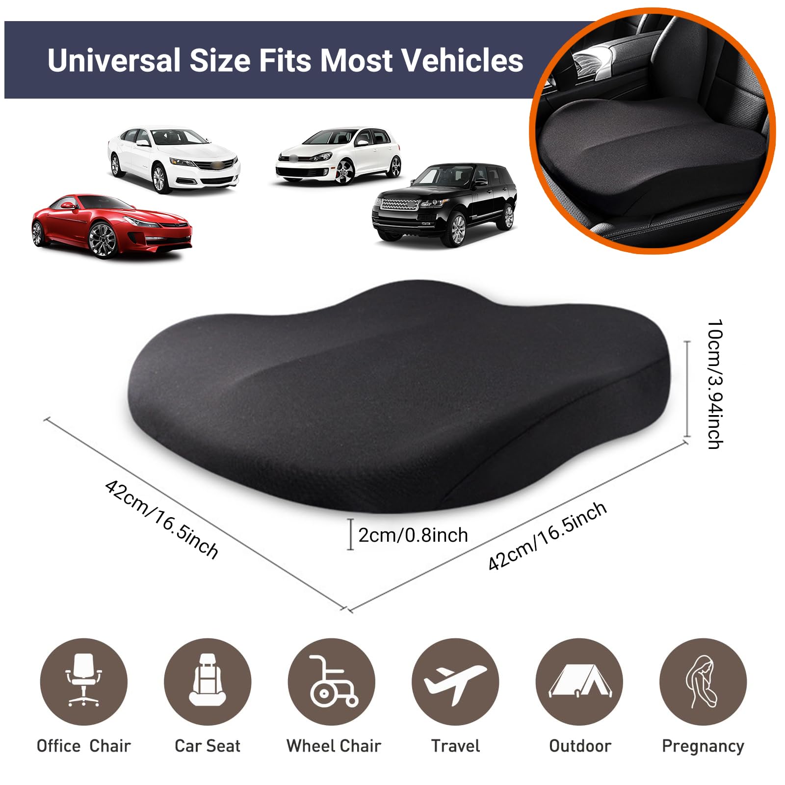 Coussin de soutien à rebond le - Car Seat Cushion Memory Foam avis et prix
