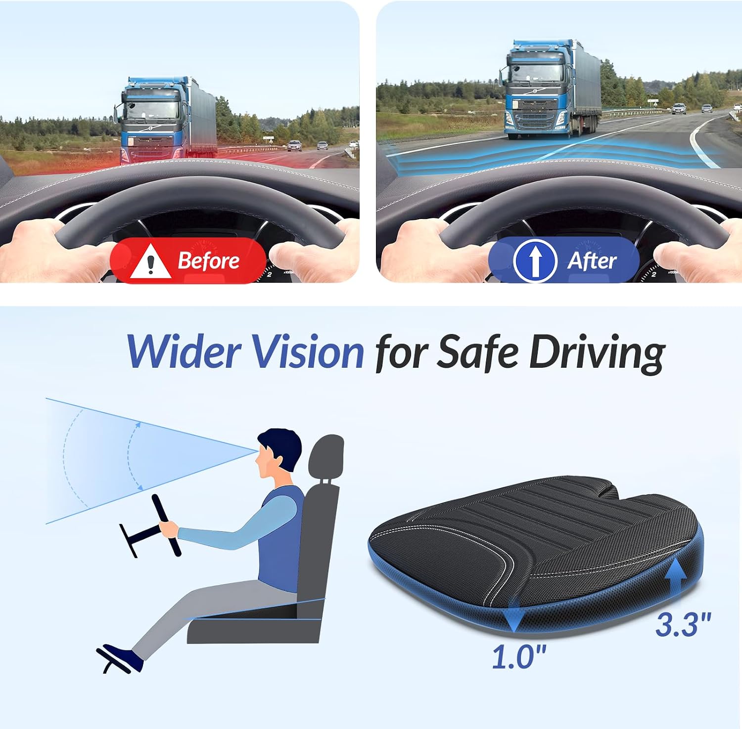 Coussin de siège de voiture en - Car Seat Cushion Memory Foam avis et prix