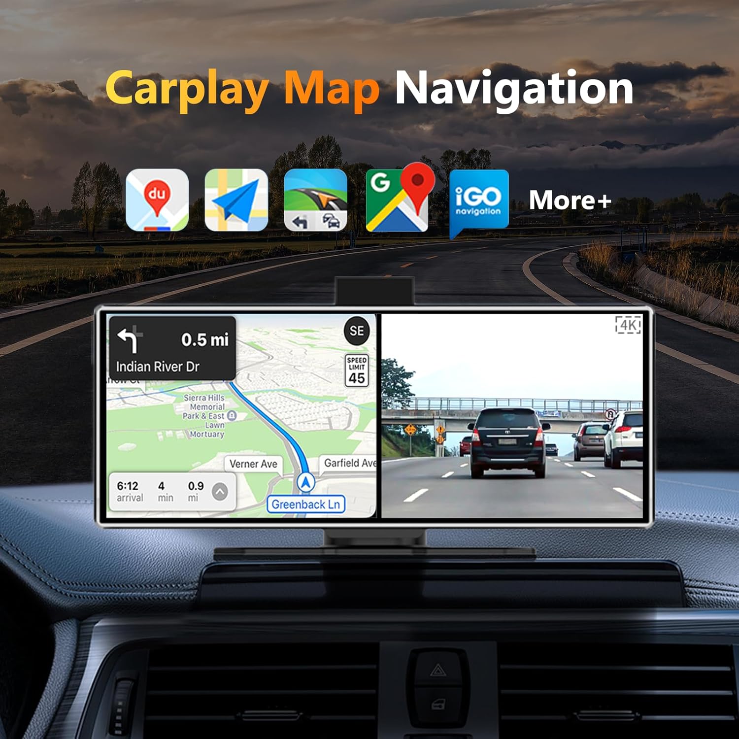 11.26 pouces 4K Dash Cam sans  - Car Dash Cam avis et prix